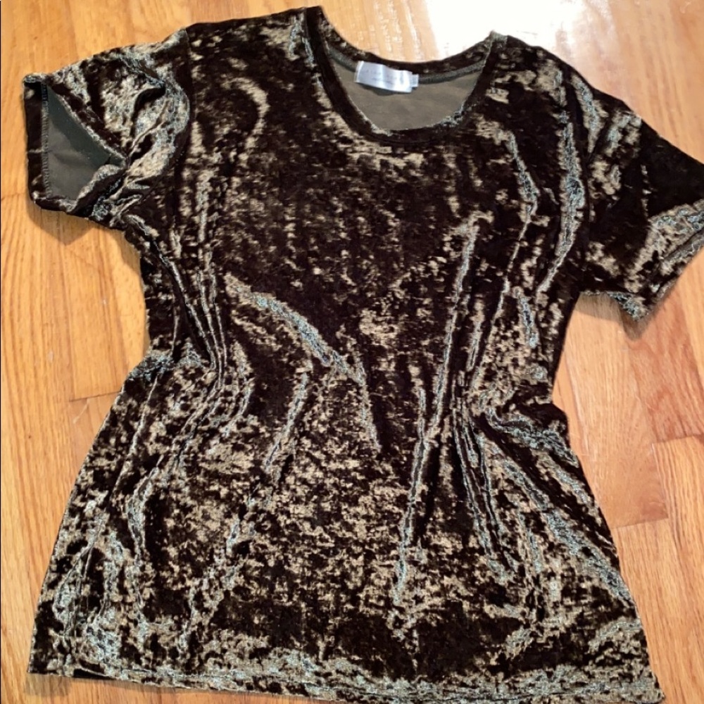 Velvet green top